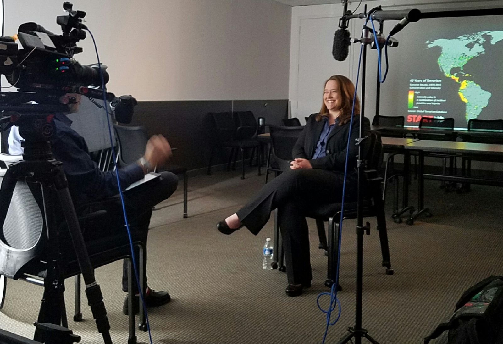Erin Miller interviewed by news media